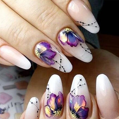 Butterfly Flower Nail Art