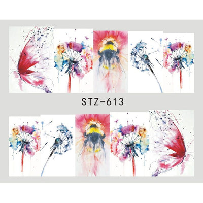 Butterfly Flower Nail Art