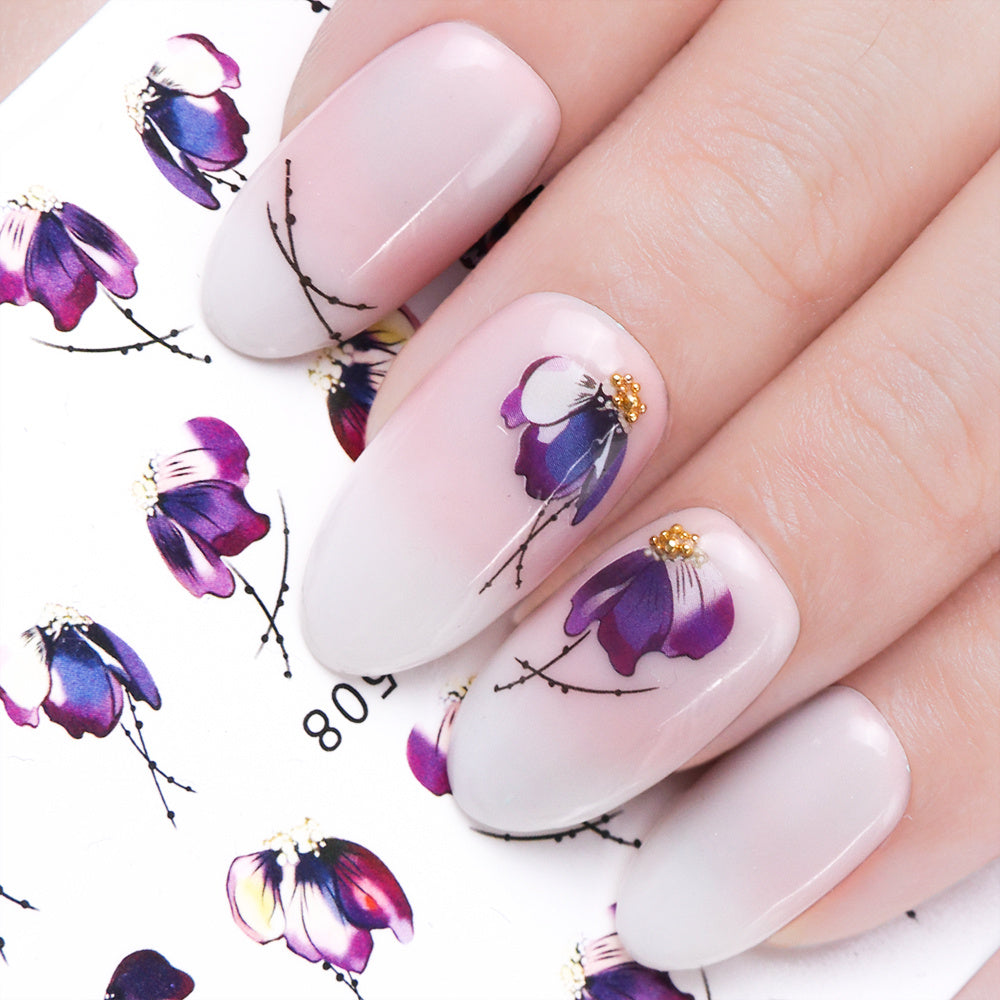 Butterfly Flower Nail Art