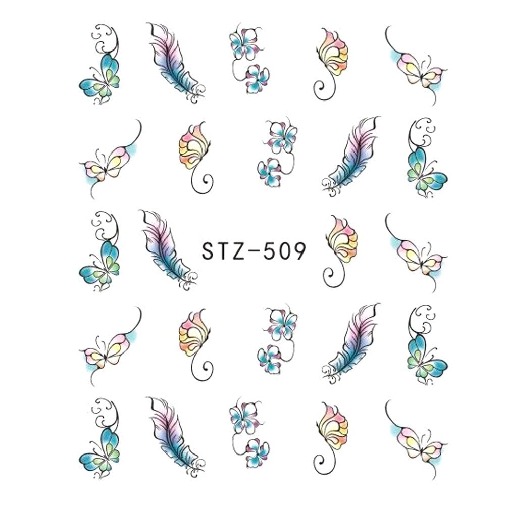 Butterfly Flower Nail Art