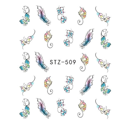 Butterfly Flower Nail Art