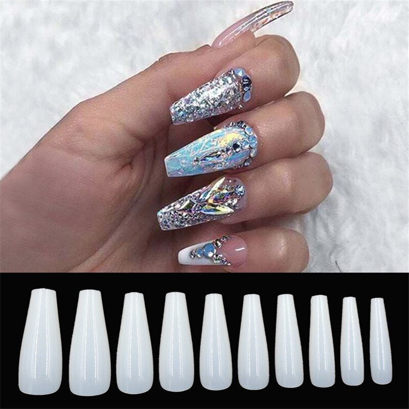 Transparent natural color nails