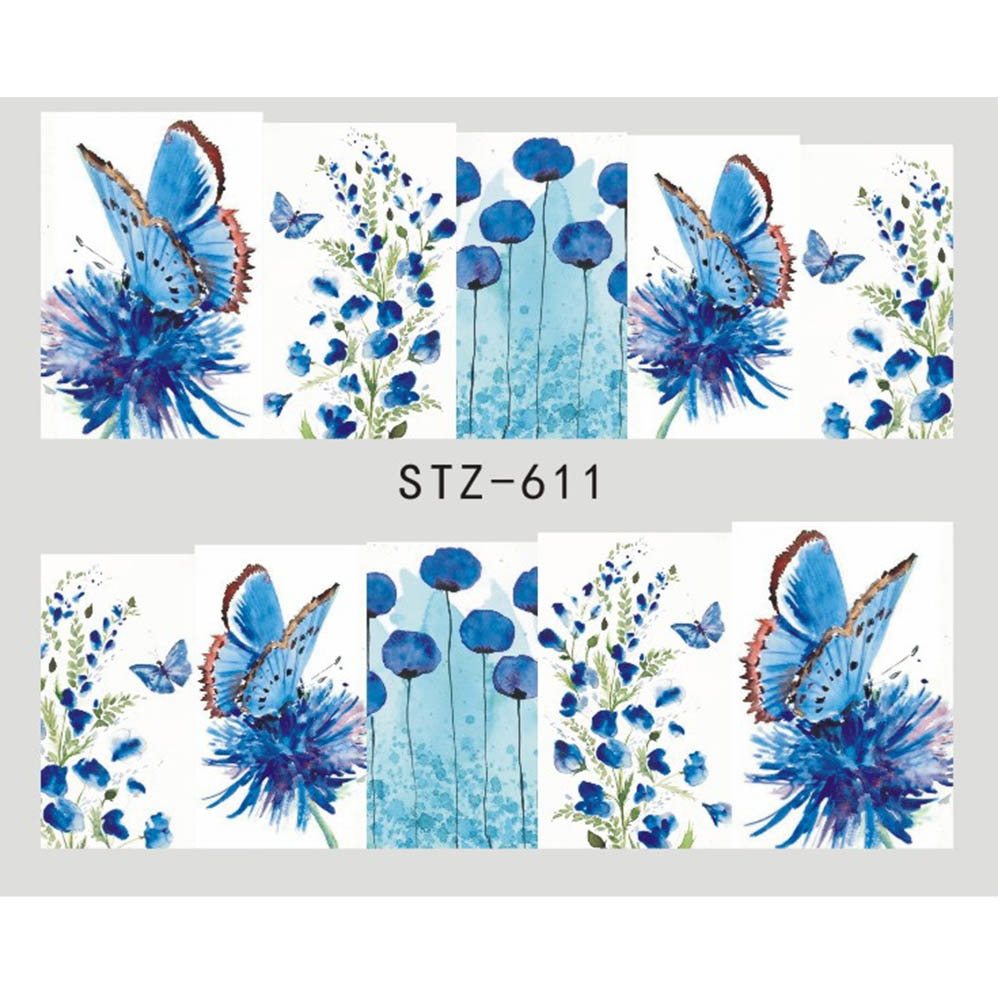 Butterfly Flower Nail Art