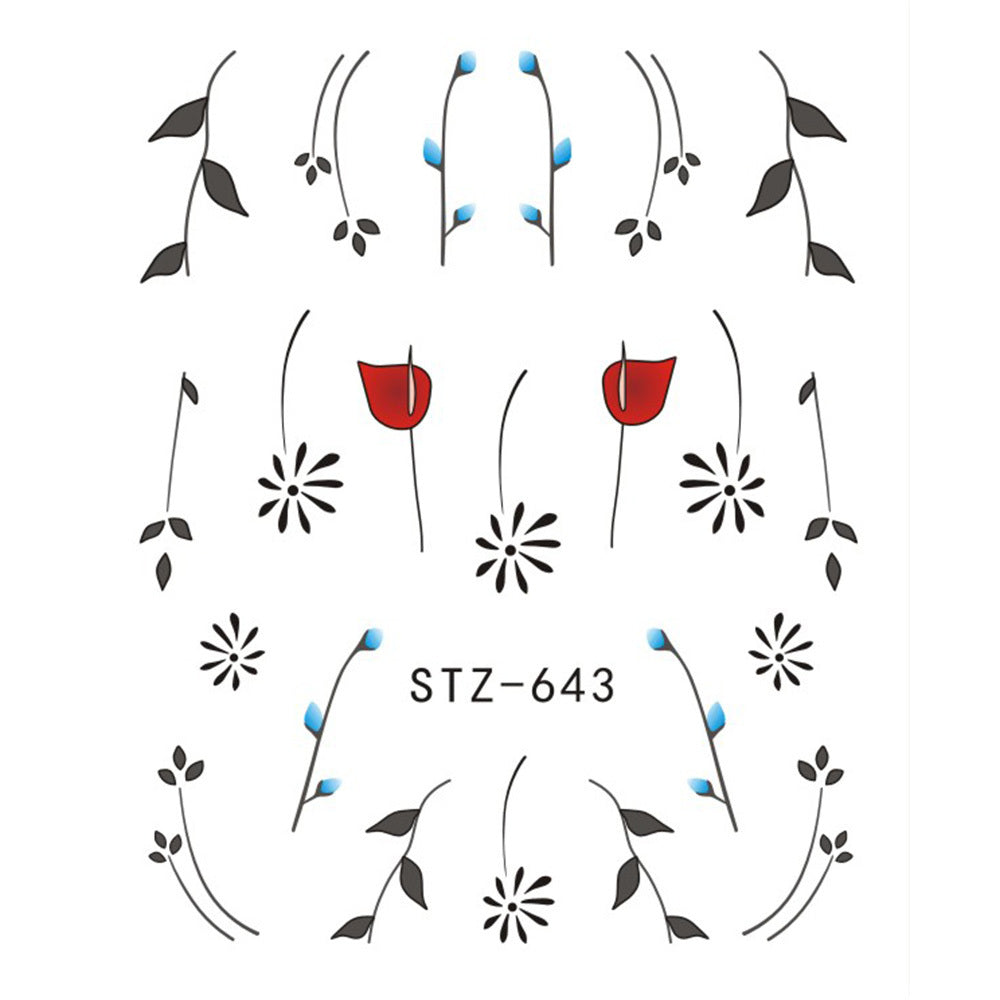 Butterfly Flower Nail Art