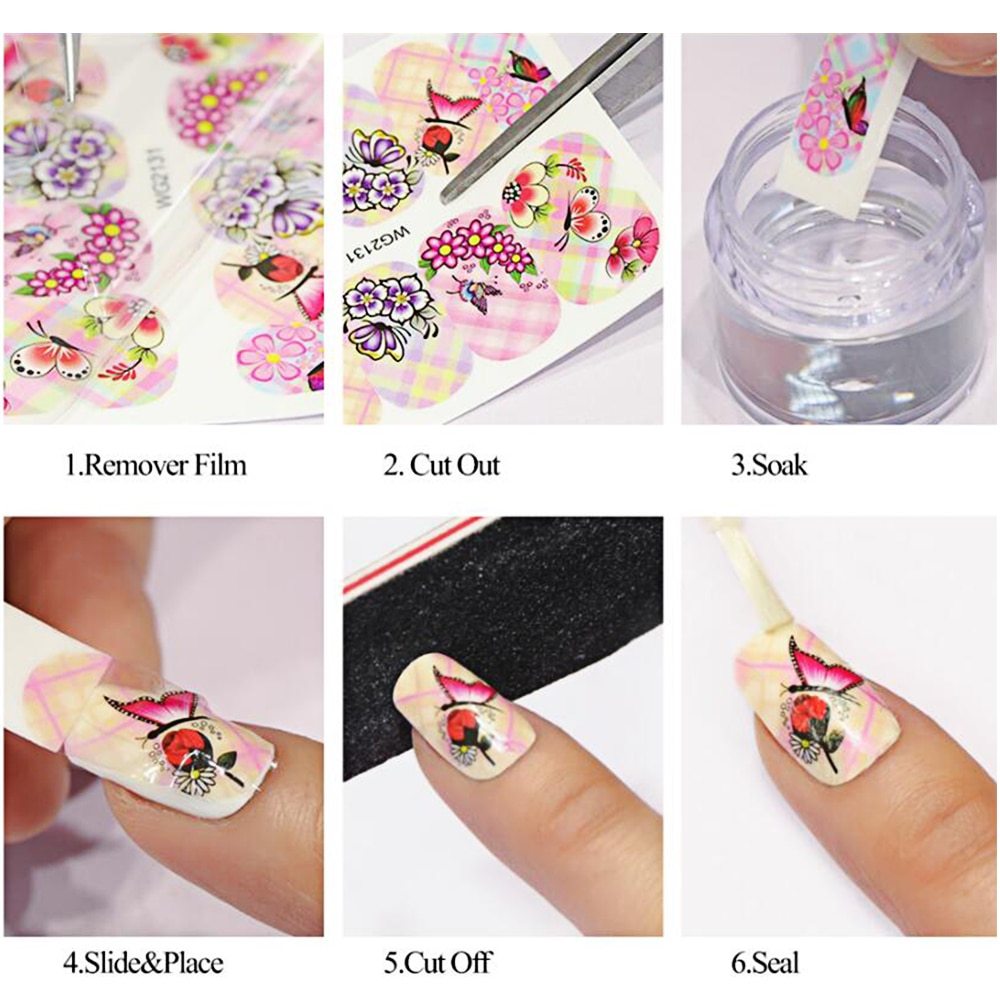 Butterfly Flower Nail Art