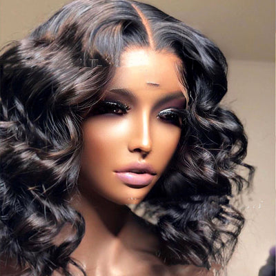 Black  Short Curly Hair